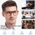 thumbnail image 3 of MARE AZZURO Oversized Square Reading Glasses Men Large Readers Big Face 1.00 1.25 1.50 1.75 2.00 2.25 2.50 2.75 3.00 3.50 4.00 5.00 6.00 (Tortoise, 400), 3 of 8