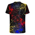 thumbnail image 4 of Qertyioot Hommes Imprimer Manches Courtes Col Rond T-shirt Casual Mode Manches Courtes Dégagement, 4 of 5