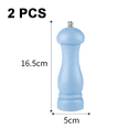 thumbnail image 2 of Wood Salt and Pepper Grinder Set Adjustable Coarseness Ceramic Oak Wooden Pepper Grinder Refillable Pepper Mill Home Chef Gift, 2 of 5