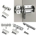 thumbnail image 2 of Heavy Duty Door Lock Small Solid Sliding Bolts Latches Hasp Stainless Steel Door Lock Buckle for Wood Fence Interior Door, 2 of 17
