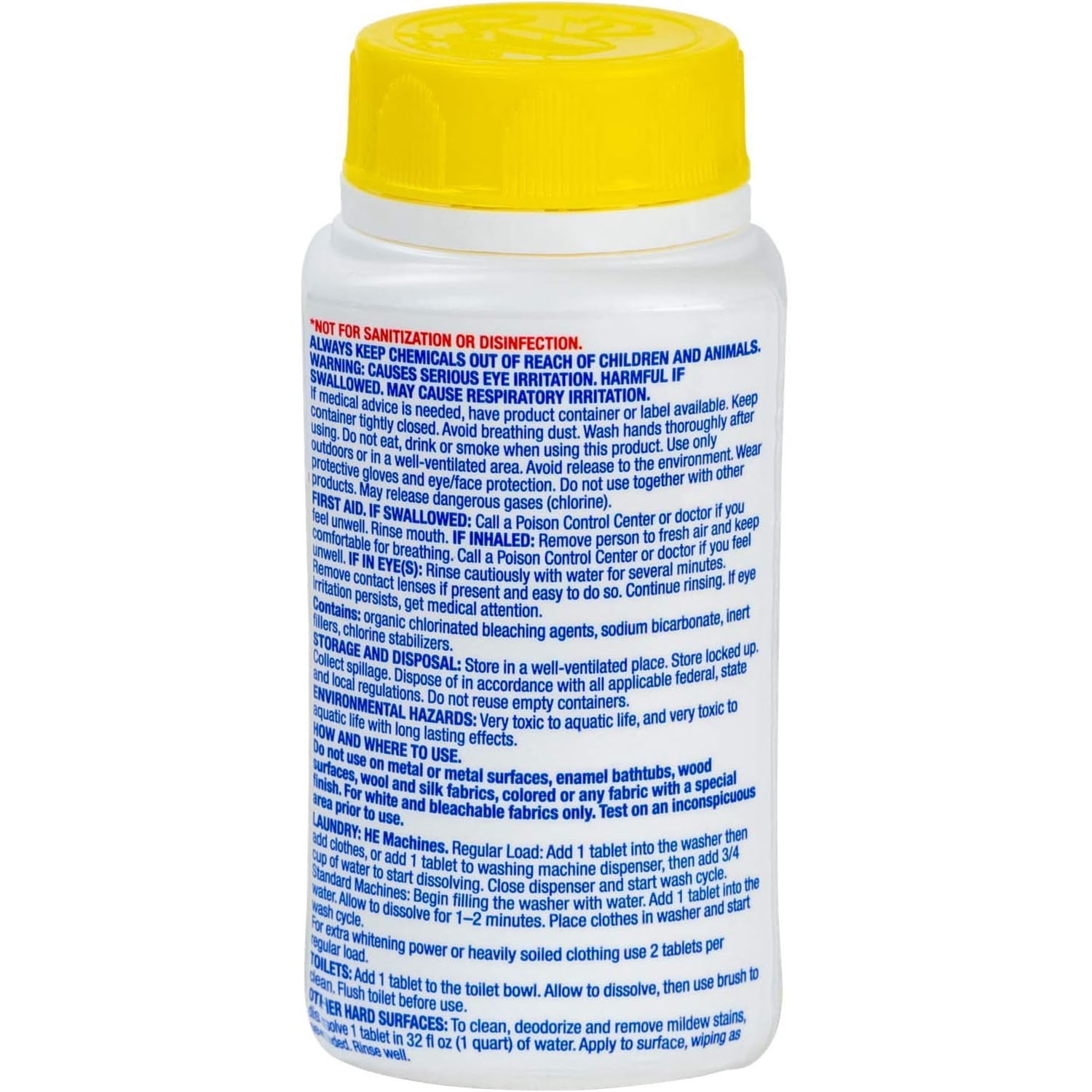 Evolve Concentrated Bleach Tablets, 5.64 oz, Fresh Lemon Scent, 32 Count, 2 Pack
