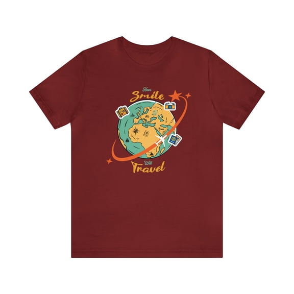 Have Smile Will Travel Tee, Adventure Fashion T-shirt, Travel Vibes Tee