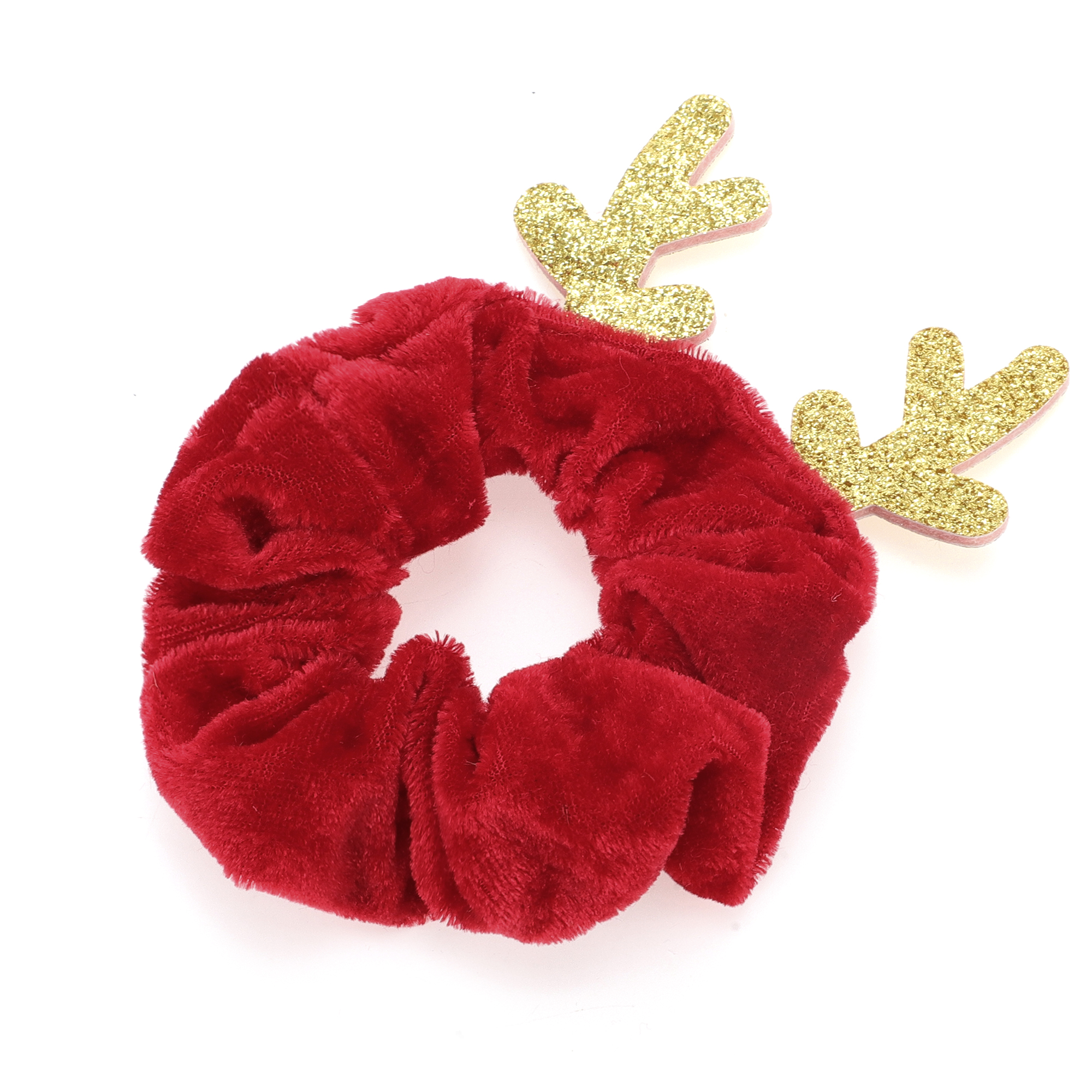 NOMADIC NOOK Christmas Hair Hair Ties 6 Pcs Brown Red White Green Black Yellow