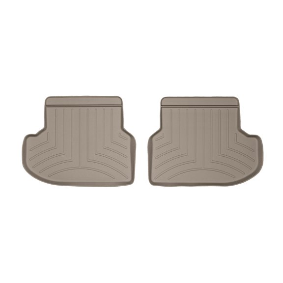 WeatherTech Custom Fit FloorLiners compatible with BMW 528i, 535d, M5 - 2nd Row (2-Piece Liner), Tan
