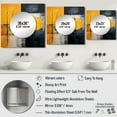 thumbnail image 4 of Designart "Abstract Shapes With Lemon Loops" Abstract Shapes Square Mirror For Wall Decor - Large Yellow Square Printed Wall Mirror Art - Square Modern Mirror - Wall Mounted Square Large Mirror, 4 of 5