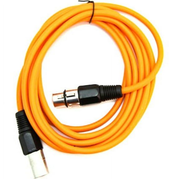 Seismic Audio SAXLX-6, Orange 6 Foot XLR Patch Cable