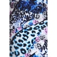 thumbnail image 4 of Mid-Waist Yoga Leggings Tummy Control Workout Running Slim Stretchy Activewear Pants - Blue Leopard, 4 of 4