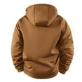 thumbnail image 3 of BiZtdJrK Mens Zip Up Hoodies Thermal Sherpa Lined Cargo Work Winter Jackets Fleece Warm Hooded Sweatshirts Coat, Khaki, XXXL, 3 of 4