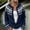 A1 Dark Blue, variant on GILIGEGE Womens Fair Isle Sweater Button Up Long Sleeve Cardigans Crew Neck Open Front Knit Vintage Chunky Sweater Coats Retro Casual Fall Knit Jacket Soft Winter Outwear Coffee S