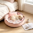 thumbnail image 6 of Cute Round Cat Beds for Indoor Cats, Soft Plush Pet Bed for Small Dogs Cats, Winter Warm Cat beds for Home Office Indoor, 6 of 6