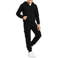 thumbnail image 3 of Piuwrlz Kids 2-Piece Hoodies Outfits Sets,Girls Zipper Cotton Sweatshirt Pants Fashion Set Black Size 5-6 Years, 3 of 6