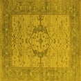 thumbnail image 1 of Ahgly Company Machine Washable Indoor Square Oriental Yellow Industrial Area Rugs, 8' Square, 1 of 4