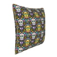 thumbnail image 2 of Xecao Sugar Skulls Print Soft Velvet Decorative Throw Pillow Covers, Square Cushion Cases for Bed, Sofa, Living Room, Car, and Indoor Outdoor Use-18"x18", 2 of 8