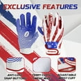 thumbnail image 4 of HANDLANDY Youth Football Gloves for Boys Girls, Sticky Wide Receiver Gloves for Kids, Junior Flag Football Gloves, 4 of 8