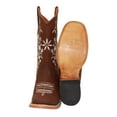 thumbnail image 4 of Women’s Leather Cowboy Boots Square Toe Floral Embroidered Retro Vintage Western Boots, 4 of 5
