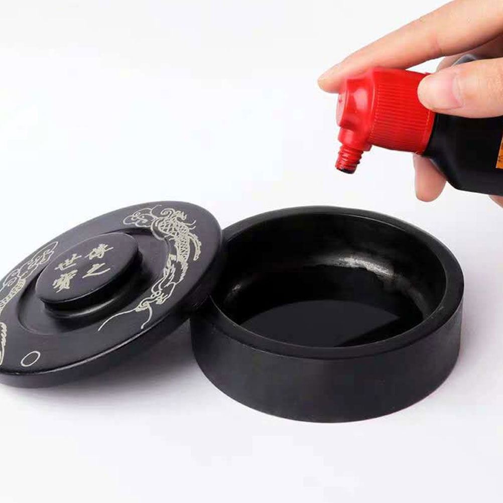 FOMIYES Practical Drawing Inkstone Black Strong and Desk Decor