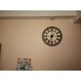 thumbnail image 3 of Weatherproof Garden Clock Retro Roman Numerals Vintage Simple Iron Art Outdoor Clock Battery Operated Silent 40cm, 3 of 4
