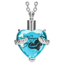 Cremation Memorial Keepsake Urn Pendant Necklace with Gift Box