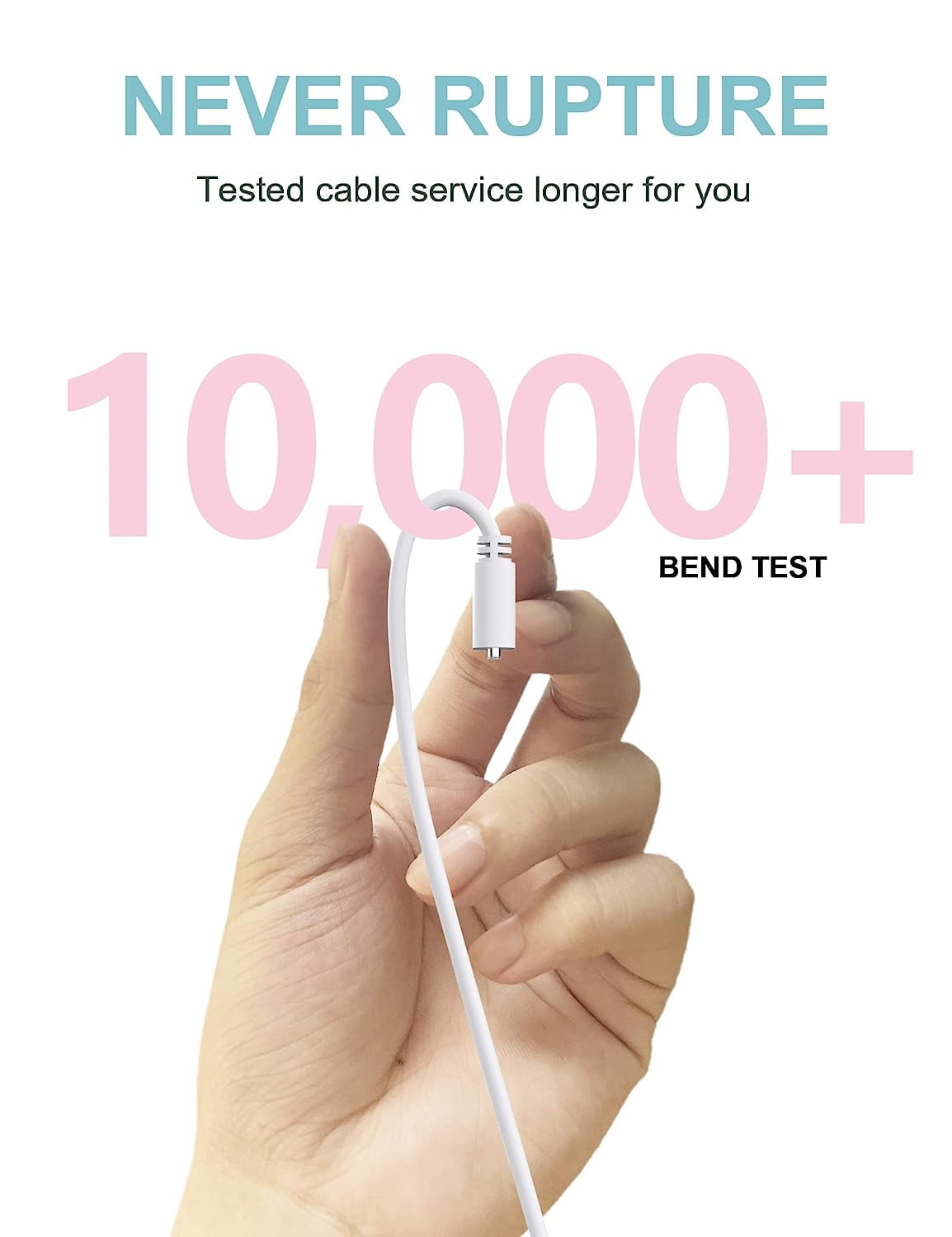 BICMICE 2.7' USB to Magnetic DC Charger Cable, White, Charging Compatibility Durability