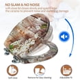 thumbnail image 4 of Nastarki Round Toilet Seat, Slow Close Wood Toilet Seats, Wooden Toilet Seats with Strong Alloy Hinges, 4 of 8