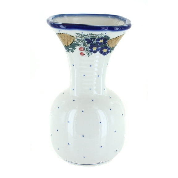 Blue Rose Polish Pottery Indoor Tabletop Pinecone Vase
