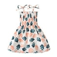 thumbnail image 3 of Fshinging Floral Print Holiday Beach Baby Girls Casual Dress 2025 Sleeveless Party Toddler Kids Dresses Size 3-4 Years, 3 of 6