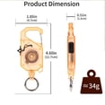 thumbnail image 4 of 120cm Heavy Duty Retractable Carabiner Keychain With Sliding Lock For Keys Tools ID Badges, 4 of 10