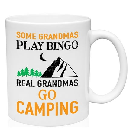 

Coffee Mug Camping Bingo Grandma White Cup Funny Gift
