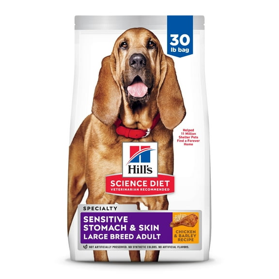 Hill's Science Diet Sensitive Stomach & Skin Chicken Dry Dog Food, 30lb Bag
