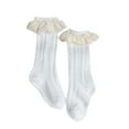 thumbnail image 1 of Liacowi Toddler Baby Girls Socks Princess Bowknot Mesh Hollow Out Knee-Length Sweet Thin Cotton Socks for 1-5 Years Old, 1 of 6