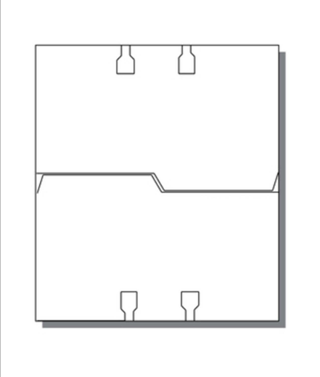 Rotary File Cards (21/8"x 4", L Tab), 2UP on 4.5"x 4" White Cover