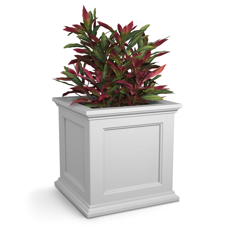 Mayne Fairfield Self-Watering Square Planter, 20" White photo 2