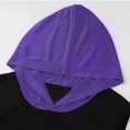 thumbnail image 5 of BRGZLK Men's Athletic Tank Tops Summer 2026 Color Block Round Neck Casual Sport Hooded Tank Tops Bodybuilding Muscle Cut Off T-Shirts for Running Purple XXL, 5 of 6