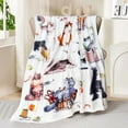 thumbnail image 6 of Cat Throw Blanket Cute Cats Bed Blanket for Cat Lovers Animal Print Blankets Super Soft Flannel Fleece Blankets Cozy Fuzzy Plush Throw Blanket for Couch Chair, 6 of 10