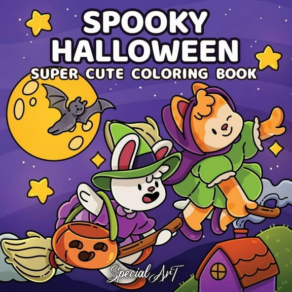 Spooky Halloween: Coloring Book for Adults and Teens Featuring Cute and Creepy Characters in Cozy Hygge Scenes for Relax, (Paperback)
