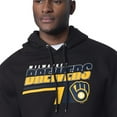 thumbnail image 3 of Men's Starter Black Milwaukee Brewers Logo Push Graphic Hoodie, 3 of 3