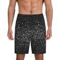 thumbnail image 1 of Balery Black And White Dotted Pantalones cortos de pijama de punto de algodón para hombre con cinturilla y bolsillos-Medium, 1 of 6