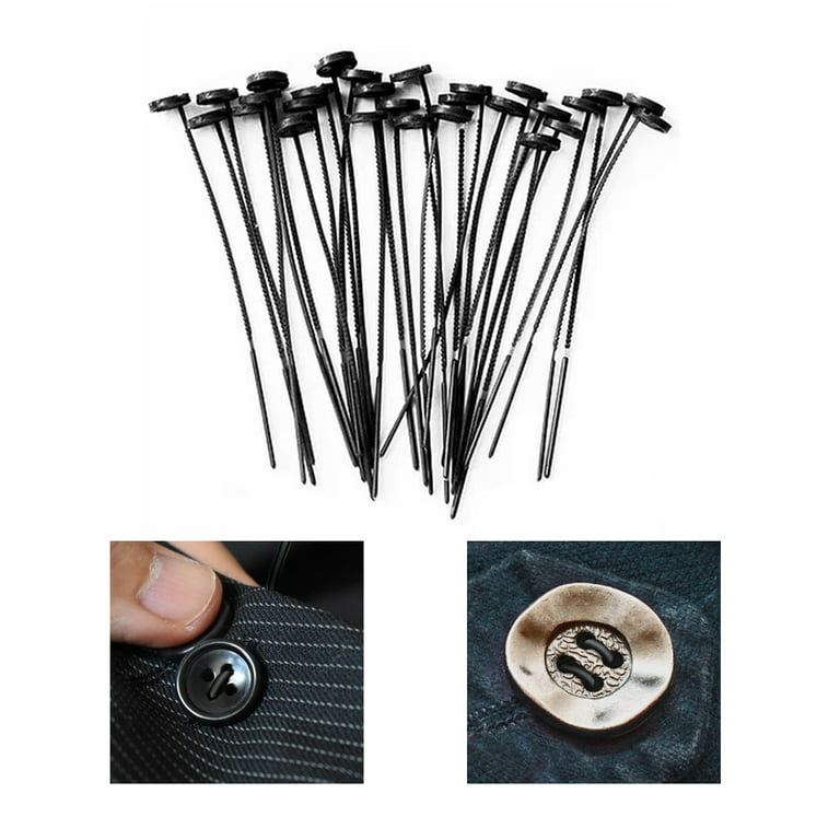 Fast Button Tool, No Sew Buttons,No Need to Stitch Buttons,Button Fixing  Tool,Replacement Buttons for Clothes Sewing Fixing (Black,30pcs)