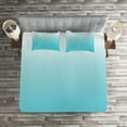 thumbnail image 2 of Ambesonne Ombre Quilted Coverlet 3 Pcs, Maldive Ocean Art, King Size, Turquoise White, 2 of 2