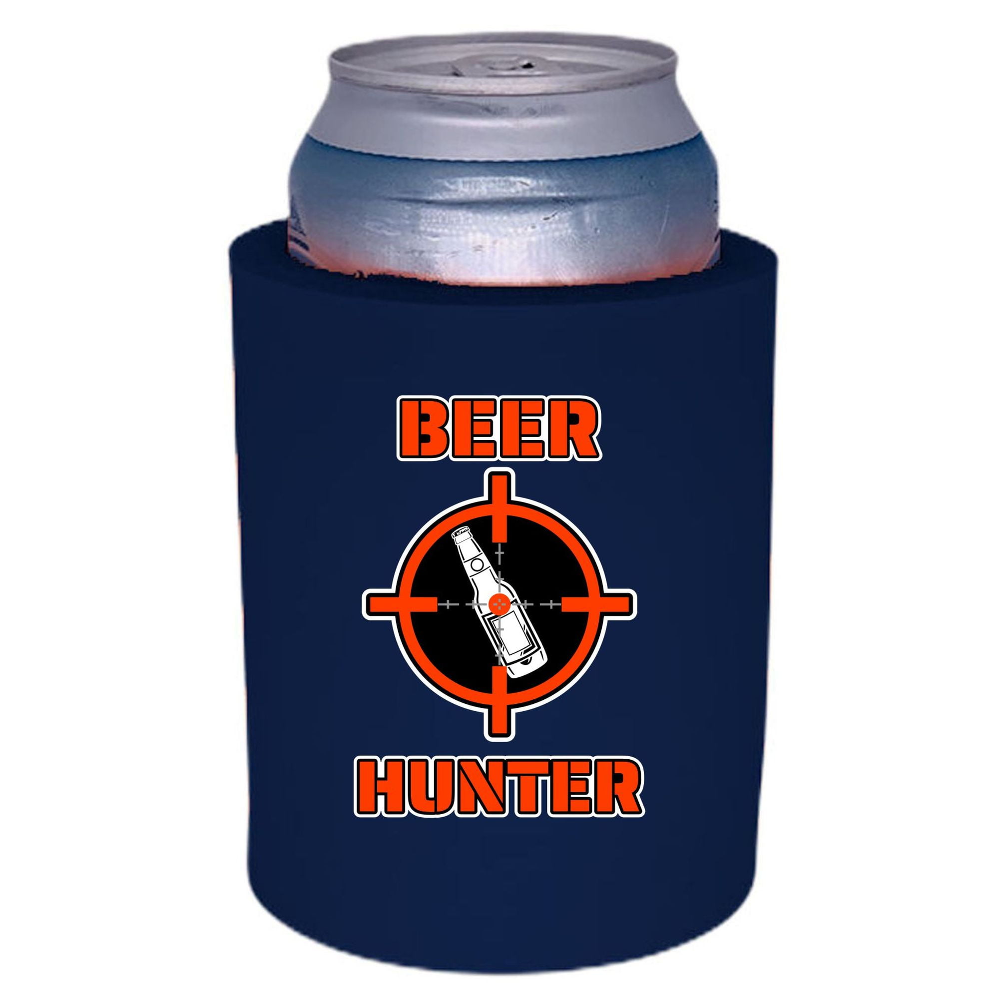 Beer Hunter Thick Foam "Old School" Can Coolie (Navy)