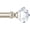 Champagne gold, variant on Curtain Rods for Windows 28 to 48 Inches, Telescoping Splicing 3/4 Curtain Rod 32 to 43 Inch, Decorative Single Drapery Rod with Acrylic Finial, Champagne Gold