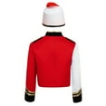 thumbnail image 4 of Aislor Boys Parade Jacket Royal Guard Long Sleeve Marching Band Outfits with Drummer Hat Red White 8, 4 of 7