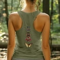 thumbnail image 1 of CFLVAEK Débardeurs Dos Nageur Oversize pour Femmes Mode Papillon Graphique T Petite Plus Chemises Décontractées Col Rond Blouses Amples Sans Manches Petite Plus Chemise pour l'Été Vert Armée P, 1 of 6