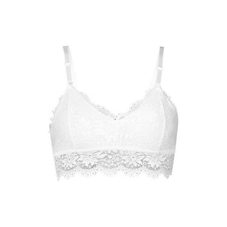 

Women Bralette with Removable Padded Bandeau Strap Bra Boob Tube Modal Lace Top Adjustable