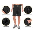 thumbnail image 4 of Little Donkey Andy Women's Stretch Convertible Pants, Zip Off Quick Dry Hiking Pants Black Size XS, 4 of 5