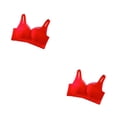 thumbnail image 2 of Sujetador de encaje Sonducket Bralette lencería sin costuras chaleco para el cuello Rojo 34/75A 2Conjunto, 2 of 6