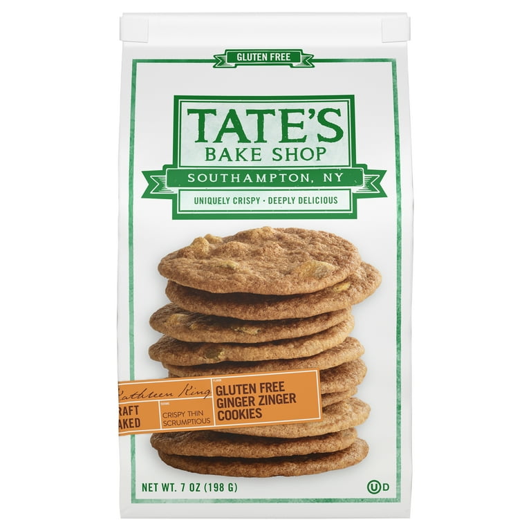 Tate's Bake Shop Gluten Free Ginger Snaps Cookies, 7 oz (Pack of 1