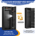 thumbnail image 4 of SYSENFO 12-15 Gun Cabinet, Quick Access Long Gun Safe for Home Rifles and Pistols, Large Unassembled Rifle Safe with Removable Shelves, Digital Keypad, Pegboard, 4 of 13