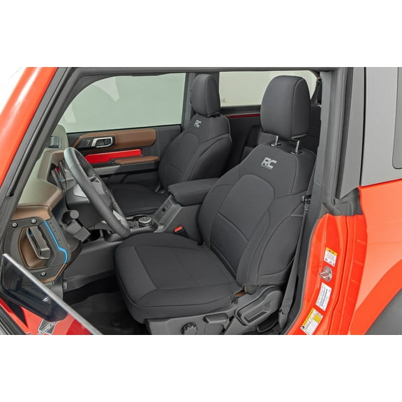 Rough Country Neoprene Seat Covers for 2021-2025 Ford Bronco | 2-Door - 91050