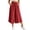 *Red, variant on VBVC Women's Drawstring Wide Leg Capri Pants , Summer Curved Hem Culottes For Women , Ladies' Loose Fit Cropped Trousers with Pockets,Green,S-3XL